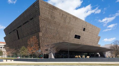 The exterior of the National Museum of African American History and Culture