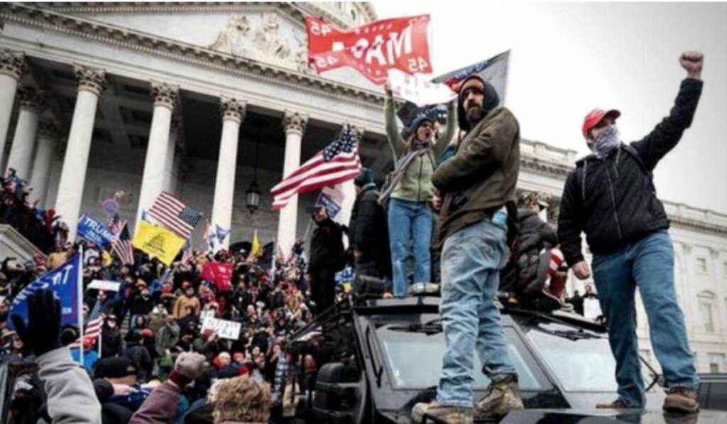 Capitol riot scene 