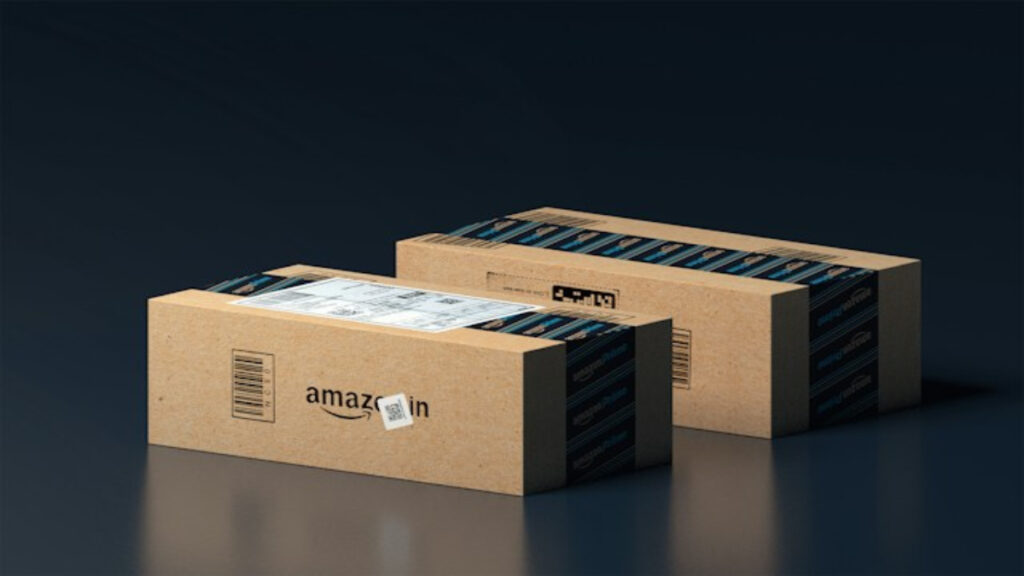 A picture of Amazon boxes