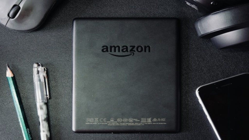 A photo of a black Amazon store book