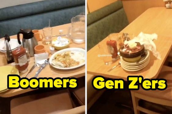 Image depicting the difference nbetween Boomers and Gen Zs