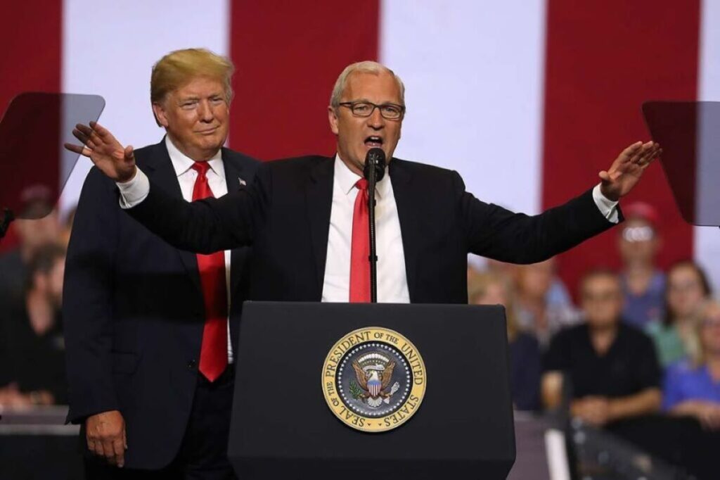 Kevin Cramer and Donald Trump at a Public Event