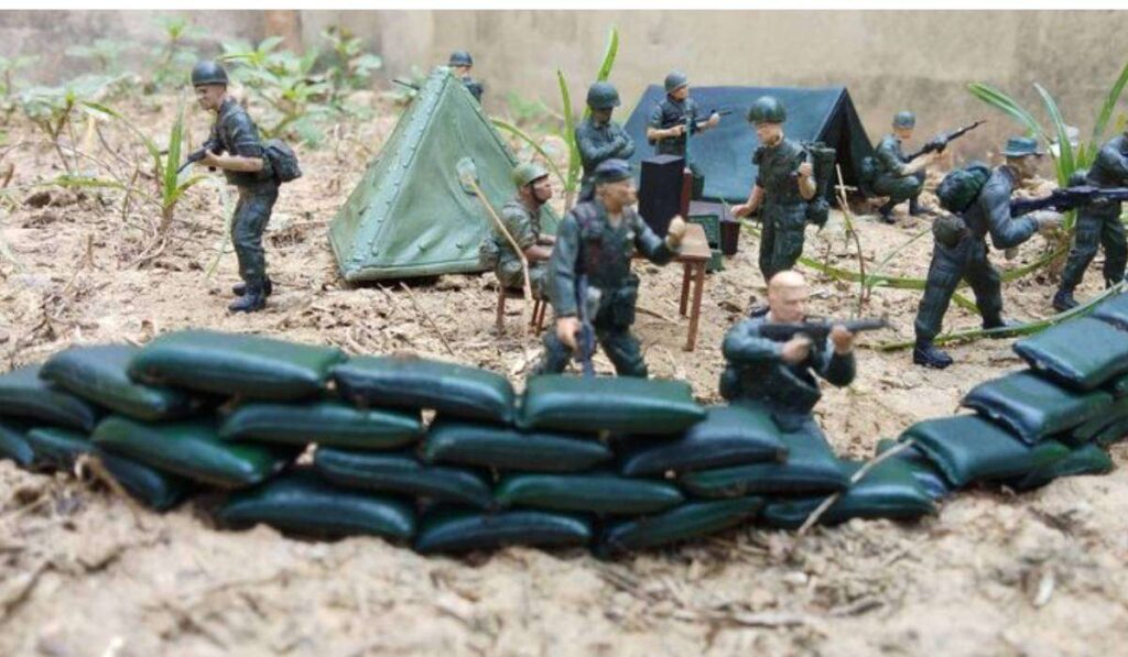 Toy soldier camp