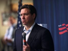 Gov. DeSantis fielding questions during one of his campaign events