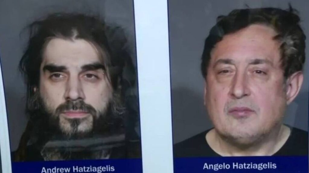 Mugshots of the Hatziagelis brothers