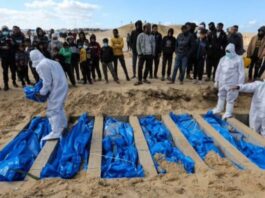 A mass burial in Gaza