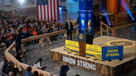 Biden addressing union members in Nevada