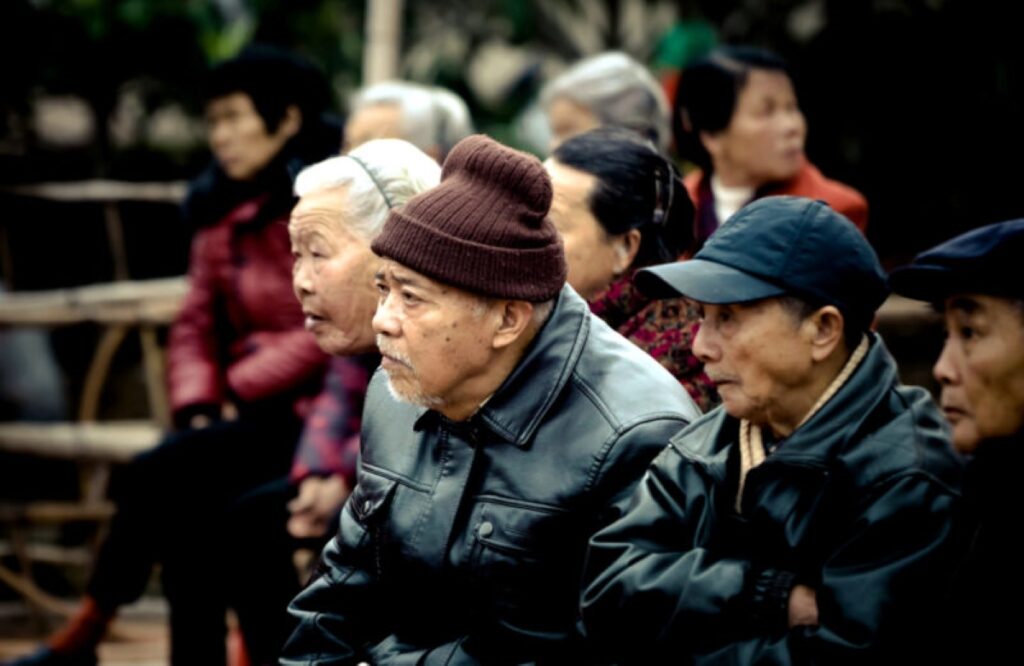 A cross section of old people from China