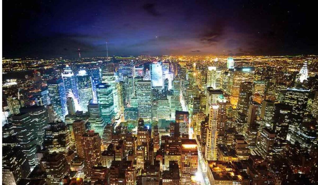 New York City at night 
