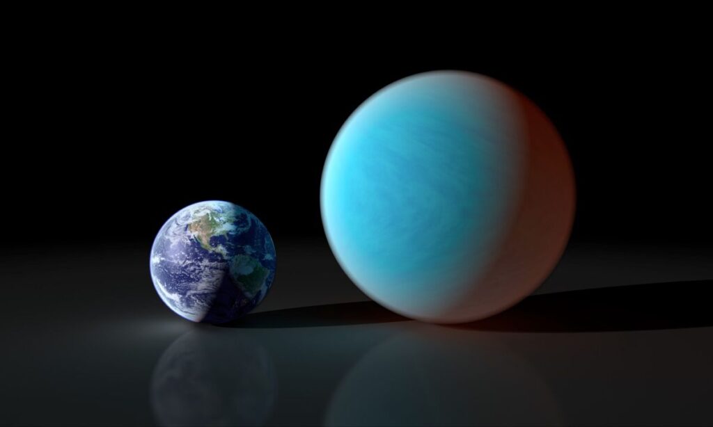 Earth and an exoplanet
