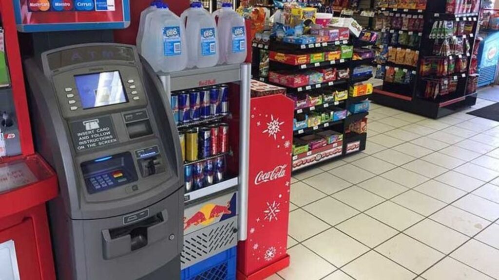 An ATM in a convenient store.