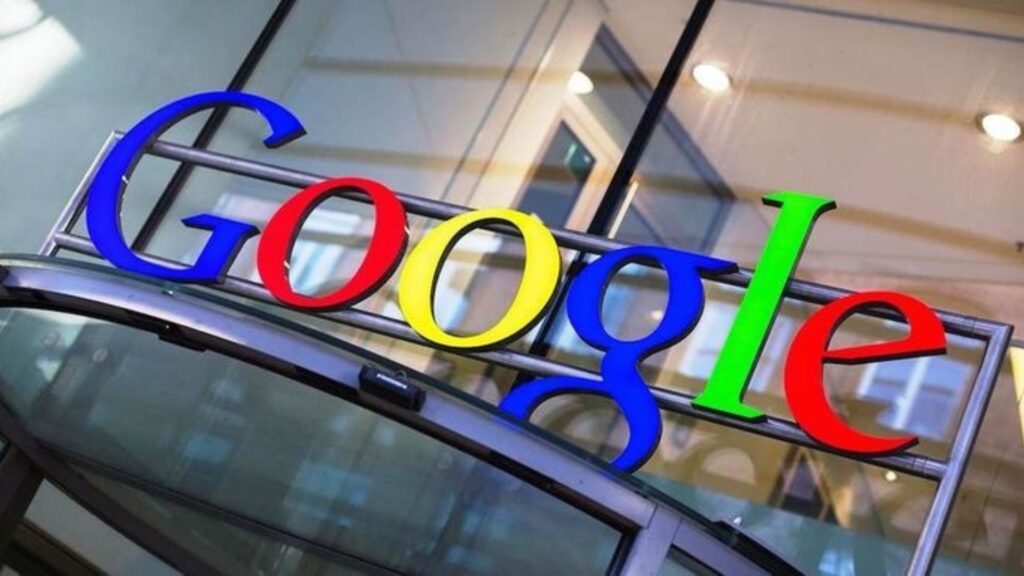 A Google logo on top of an entrance.