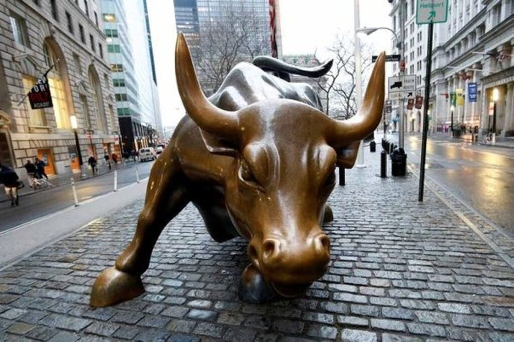 Sculpture of a Charging Bull