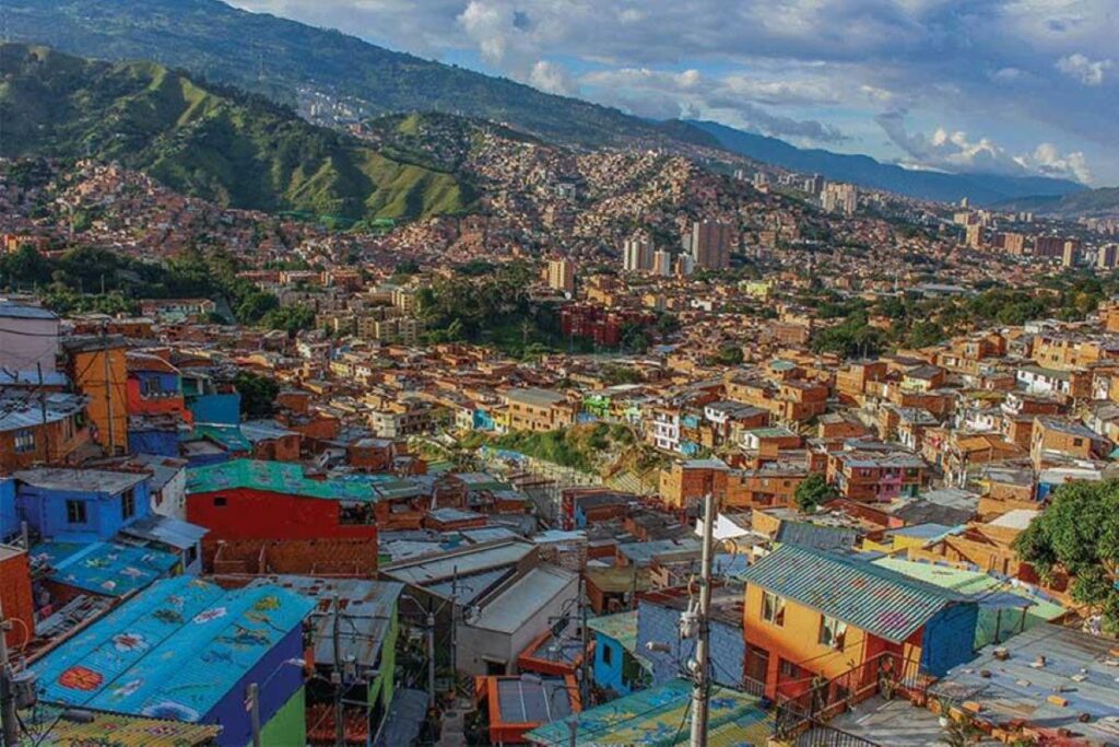 Aerial photo of the city of Medellin