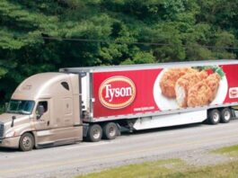 A Tyson Foods Inc. truck