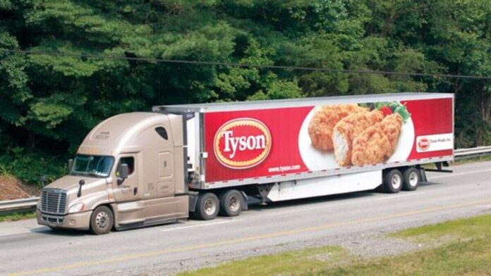 A Tyson Foods Inc. truck