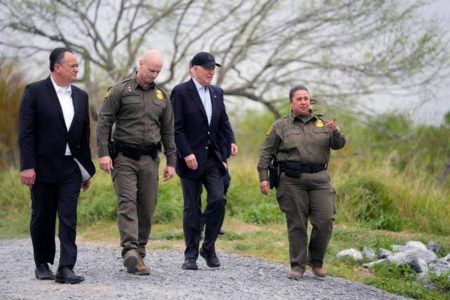 A picture of Biden at Rio Grande