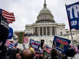 A picture of the Capitol Riot after Donald Trump's spreading of lies