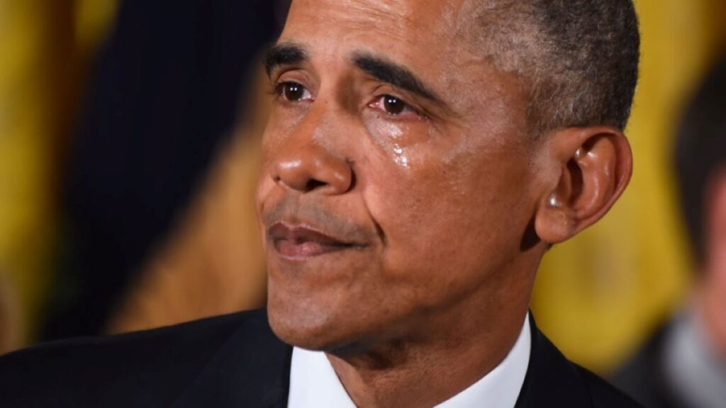 Obama crying 
