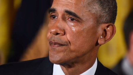 Obama crying