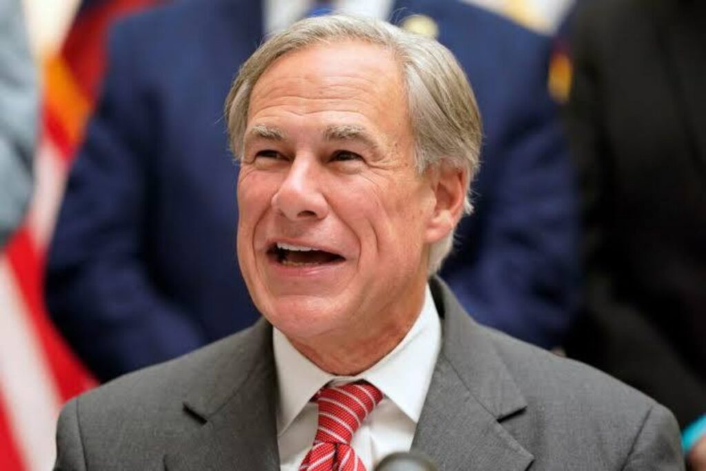 A picture of Greg Abbott after Supreme Court victory