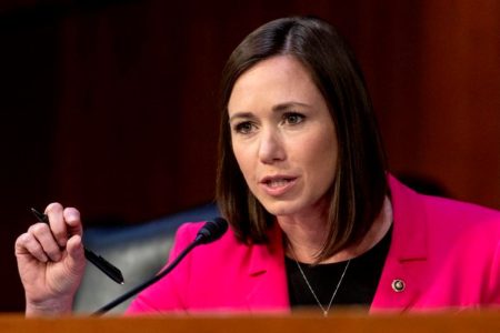 Senator Katie Britt at a Press Conference