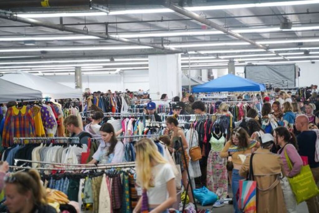 Shoppers in a Thrift Store