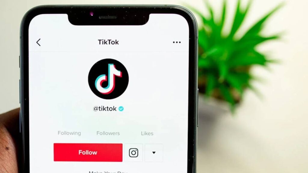 A Smart Phone Displaying TikTok