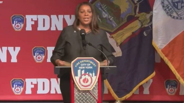 Firefighters Booed Out Letitia James, the Attorney General of New York State