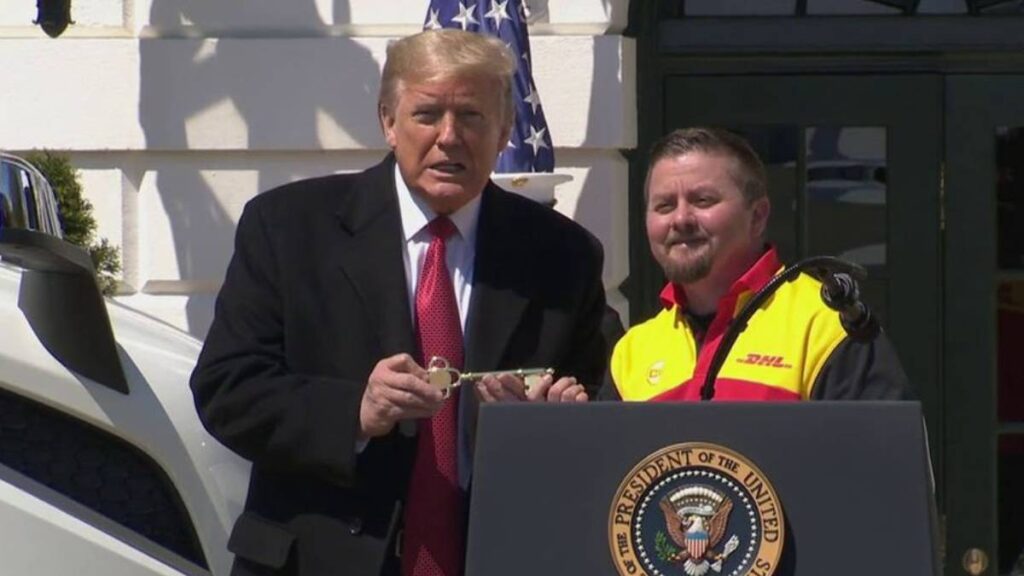 Trump Celebrating Truckers
