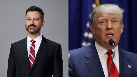 A picture of Jimmy Kimmel and Donald Trump