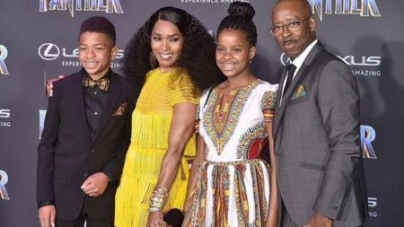 Angela Bassett and family