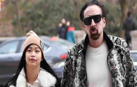 Nicholas Cage with his wife Riko Shibata