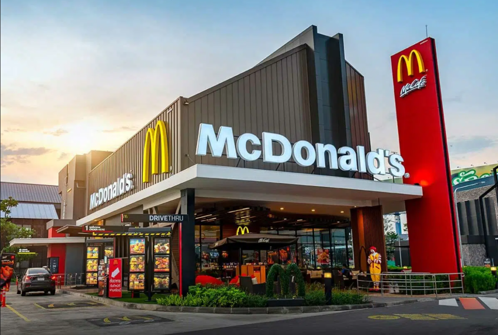 The facade of McDonald’s outlet