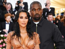 A photo of Kanye West with his ex-wife, Kim Kardashian