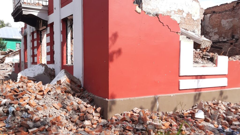 A demolished house