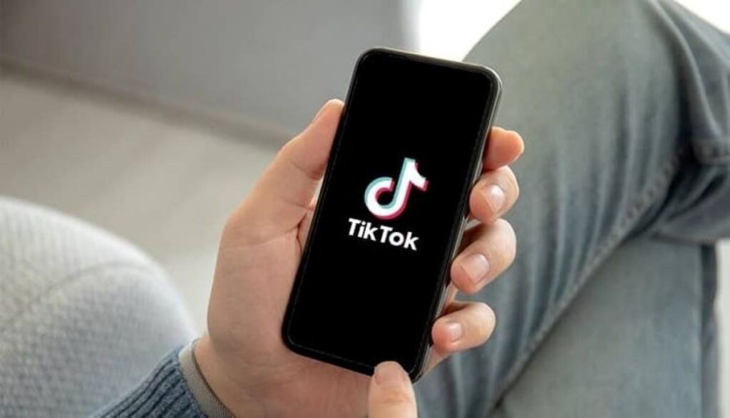 TikTok app on a phone