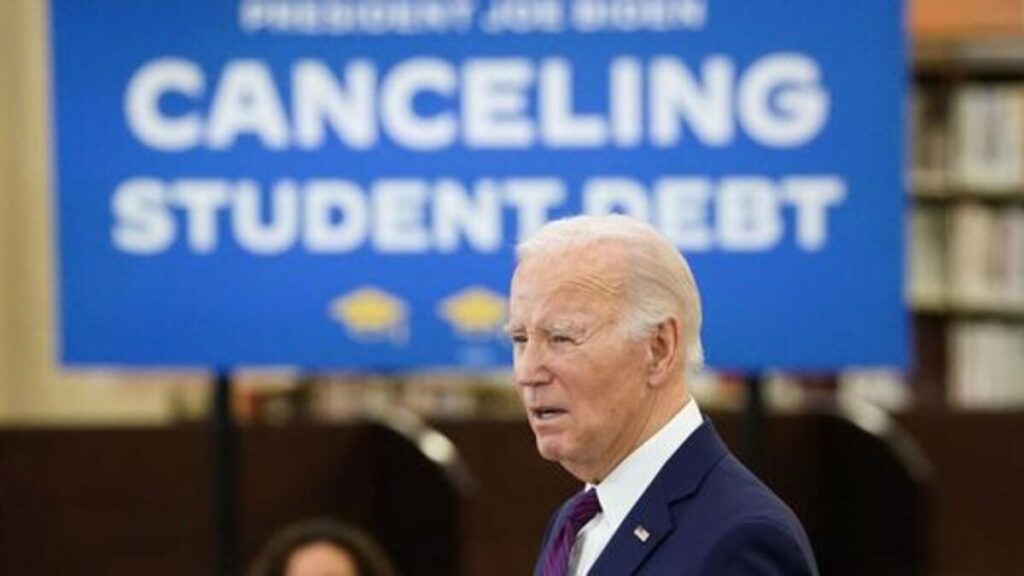 President Joe Biden at a conference on the Loan Forgiveness Plan