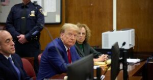 Donald Trump during a court proceeding