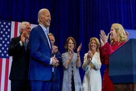 A picture of Biden and the family of RFK Jr.