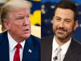A picture of Jimmy Kimmel and Donald Trump