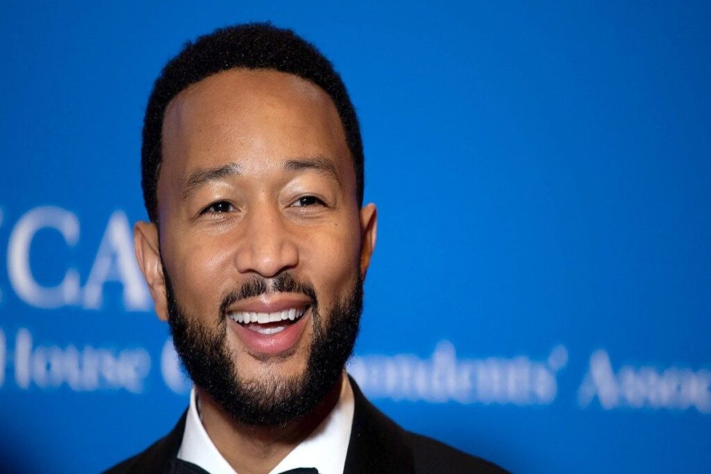 A picture of John Legend at the White House Correspondents' Dinner in 2023.