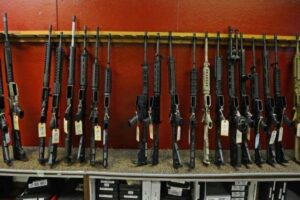 A picture of semiautomatic weapons