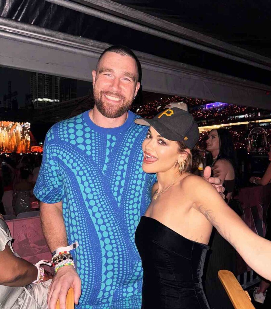 A picture of Rita Ora and Travis Kelce
