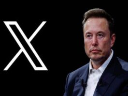 A picture of Elon Musk and X logo