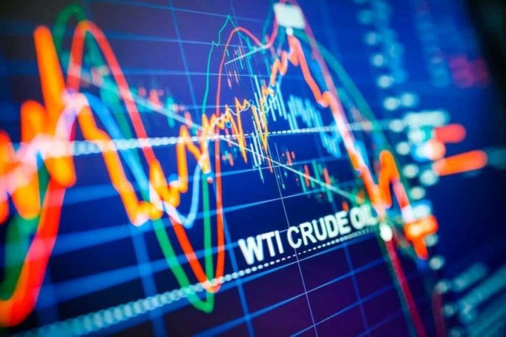 Graphic chart of crude oil price