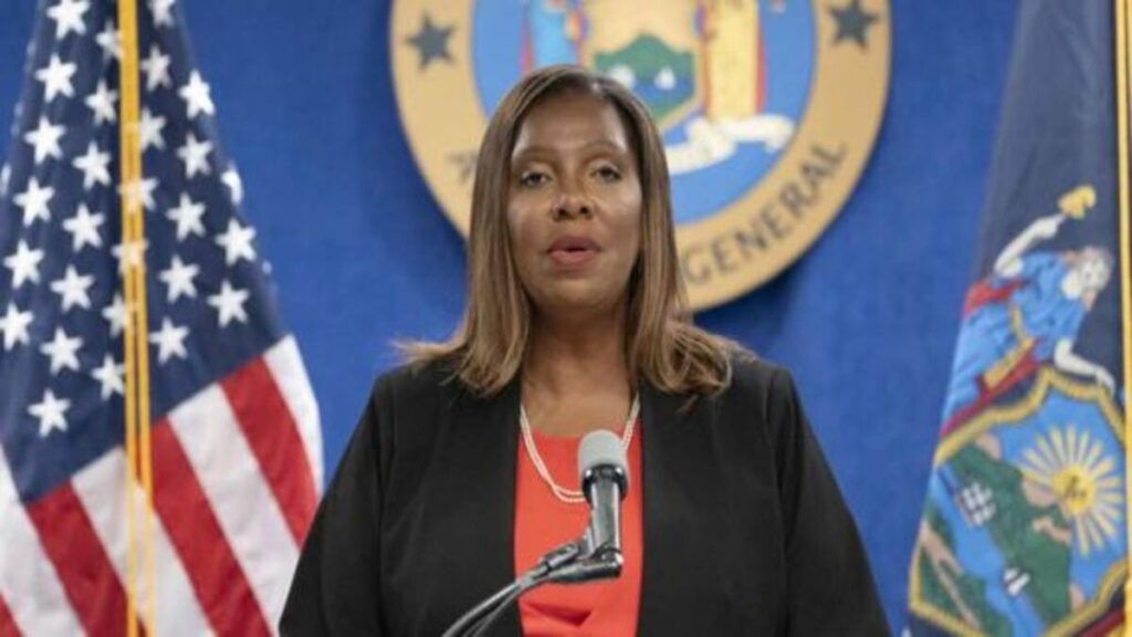 A picture of New York Attorney General Letitia James
