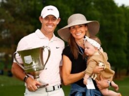 A picture of Rory Mcllroy Wife and child