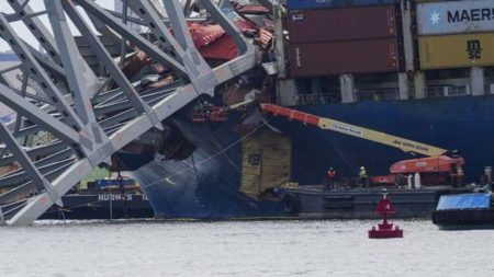 A picture of Baltimore Bridge Collapse