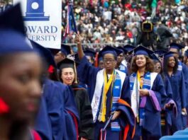 A picture of a Howard University graduation ceremony.